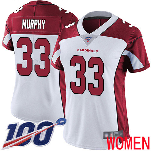 Arizona Cardinals Limited White Women Byron Murphy Road Jersey NFL Football 33 100th Season Vapor Untouchable